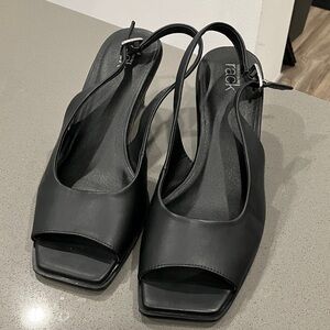 Elegant Black Slingback Heels